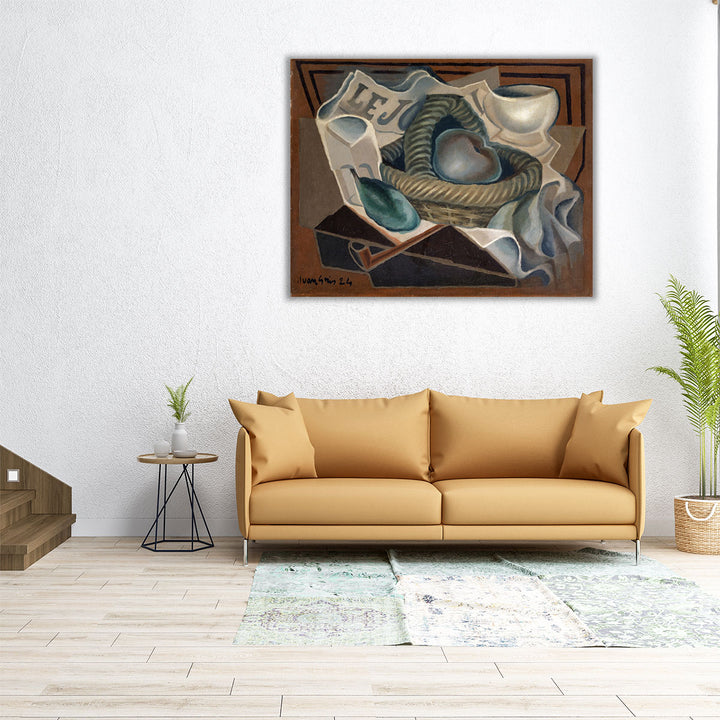 45x36 vintage abstract canvas in warm tones