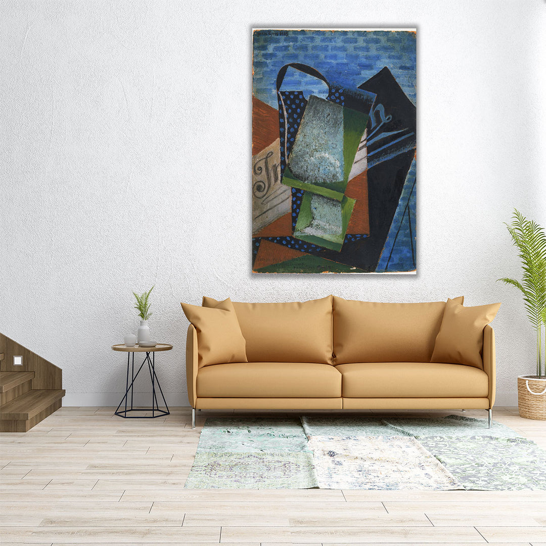 32×48 wrapped canvas cubist abstract design
