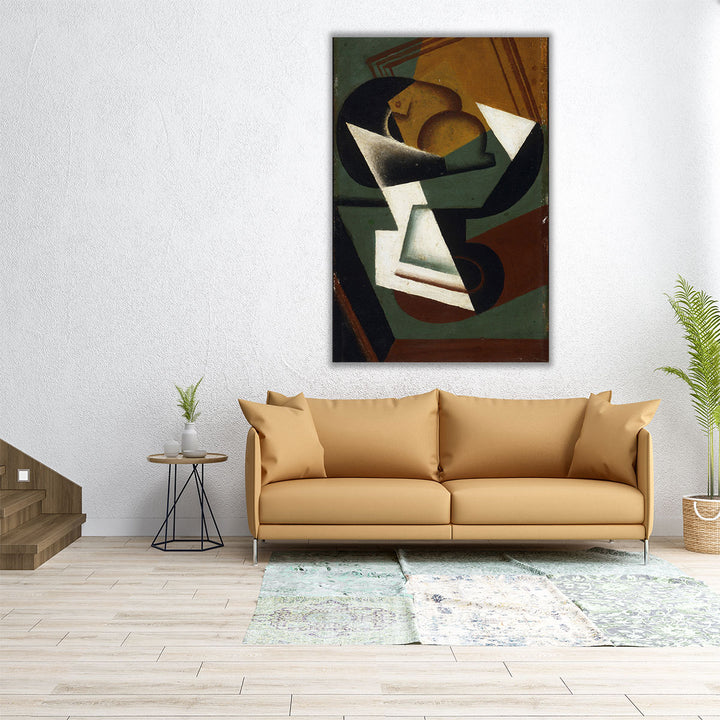 32×48 wrapped canvas cubist abstract design