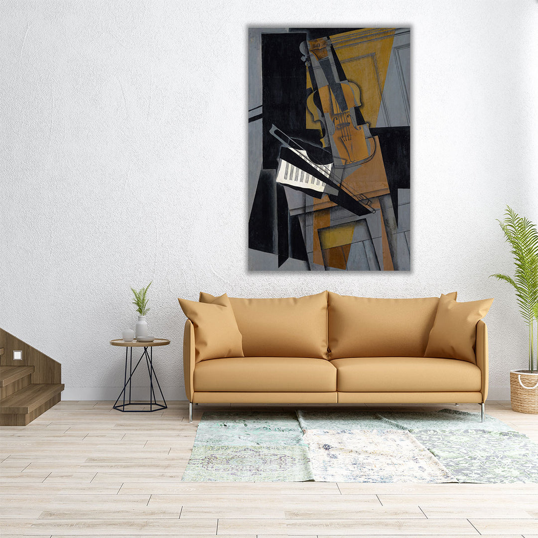 Hallway canvas art modern geometry