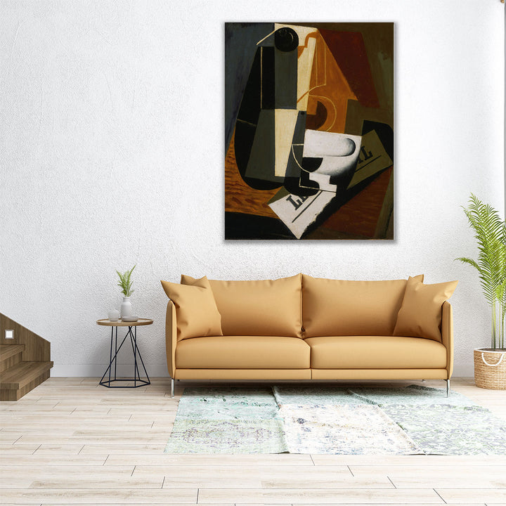 Brown black framed kitchen canvas print