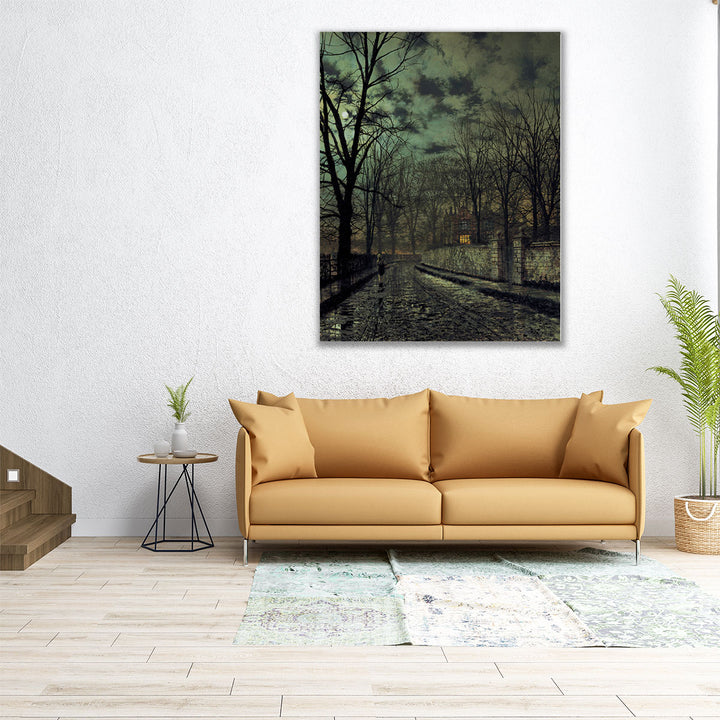 32×40 canvas wrapped neutral tree art