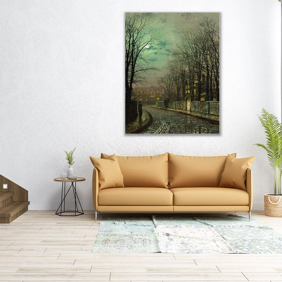32×40 framed hallway landscape canvas