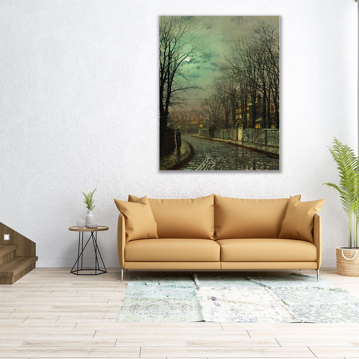 32×40 framed hallway landscape canvas