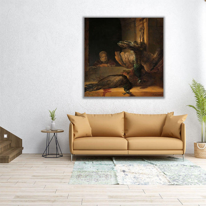 Still Life with Peacocks, 1639 - Canvas Print Wall Art