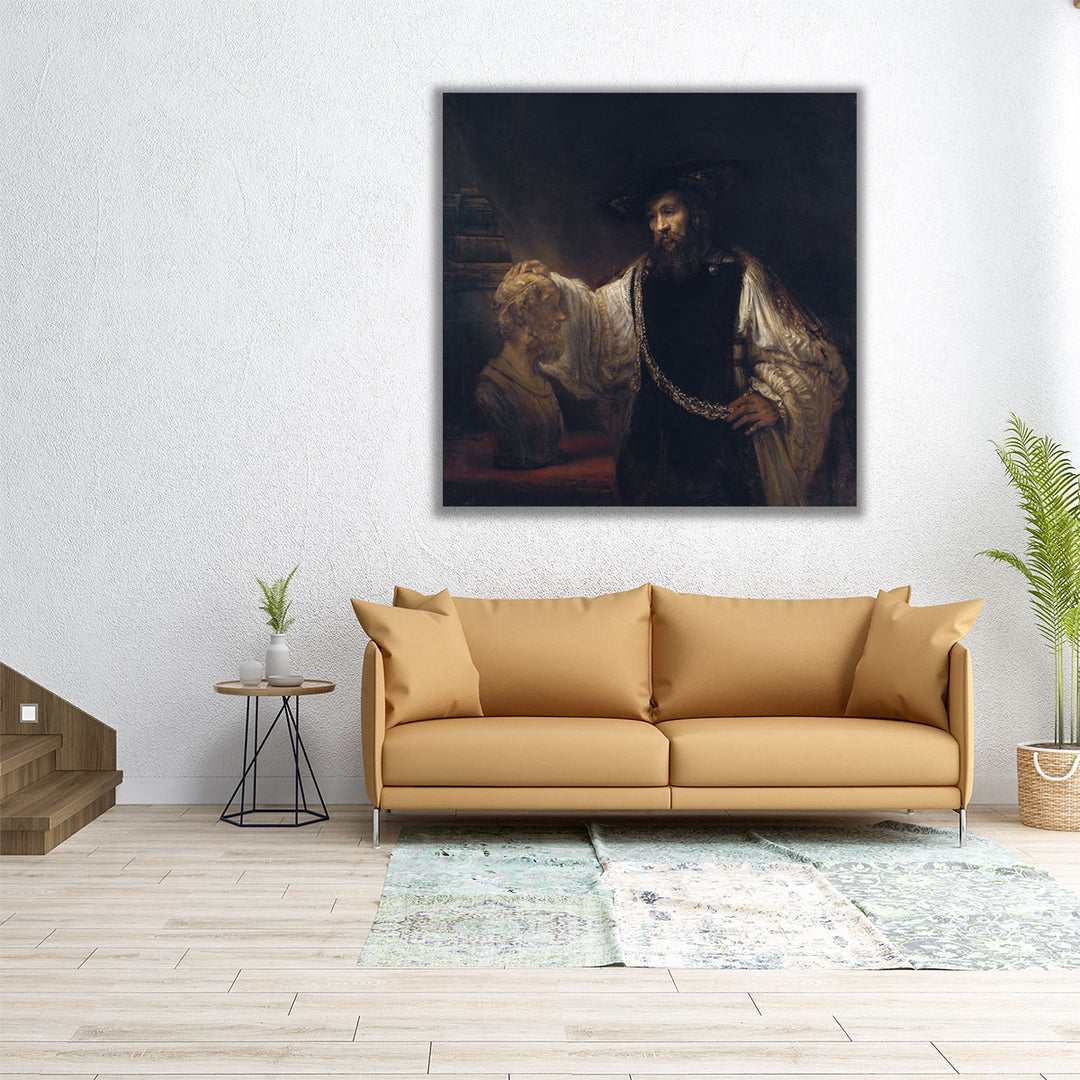 Rembrandt Aristotle with a Bust of Homer - Canvas Print Wall Art