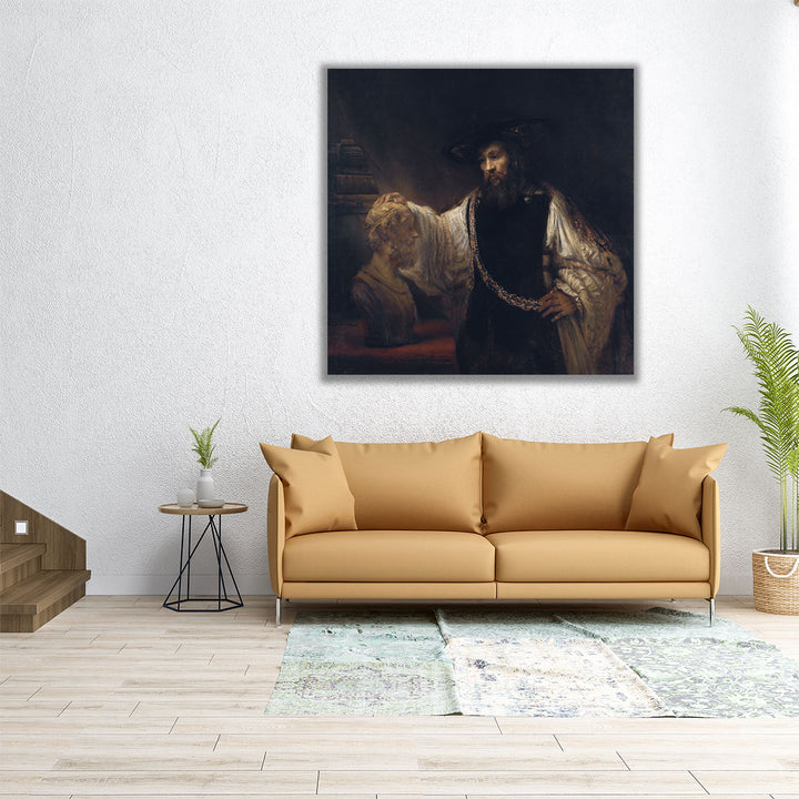 Rembrandt Aristotle with a Bust of Homer - Canvas Print Wall Art