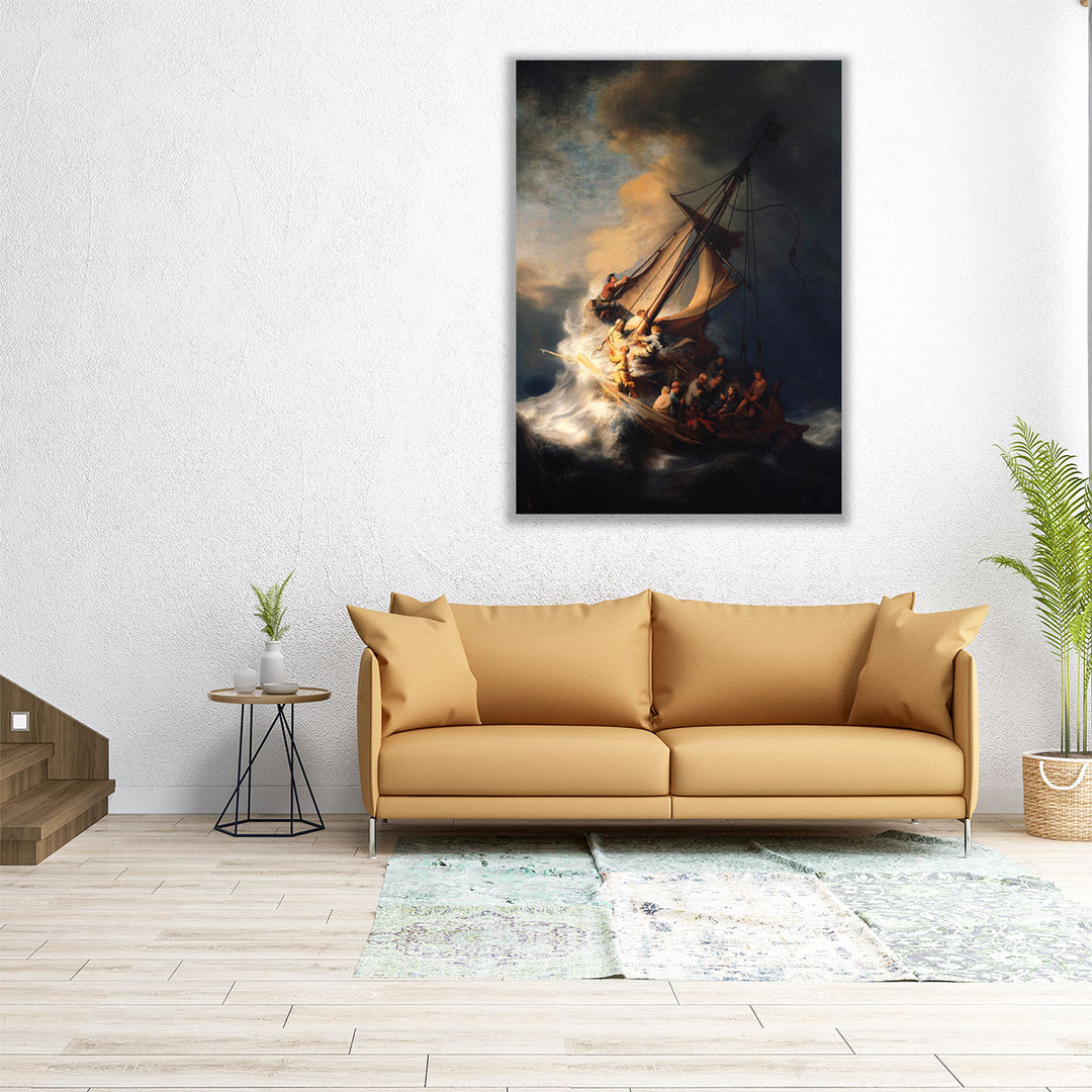 Rembrandt Christ in the Storm on the Lake of Galilee - Canvas Print Wall Art