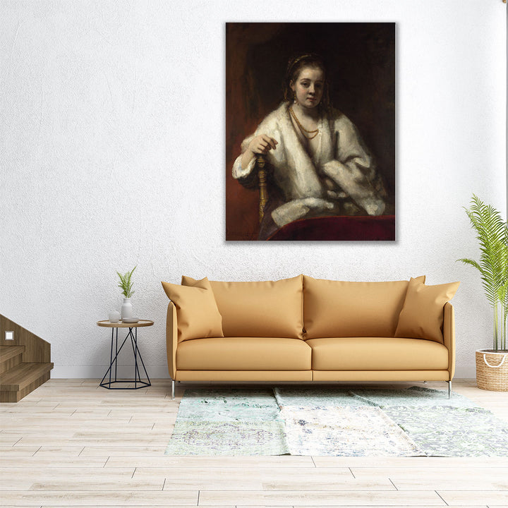 Rembrandt, Portrait of Hendrickje Stoffels - Canvas Print Wall Art