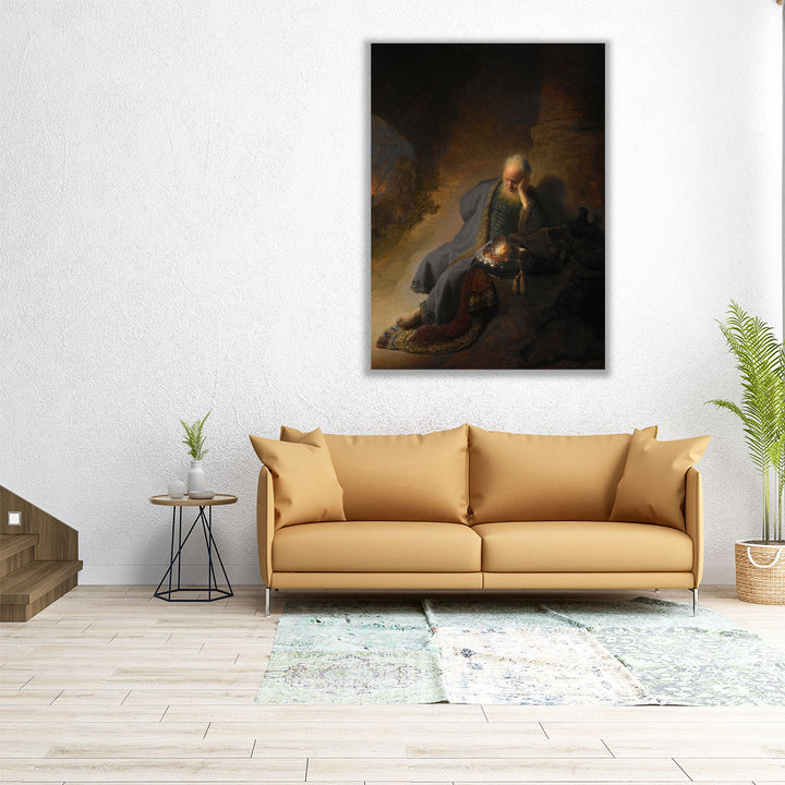 Jeremia Treurend Over De Verwoesting Van Jeruzalem - Canvas Print Wall Art