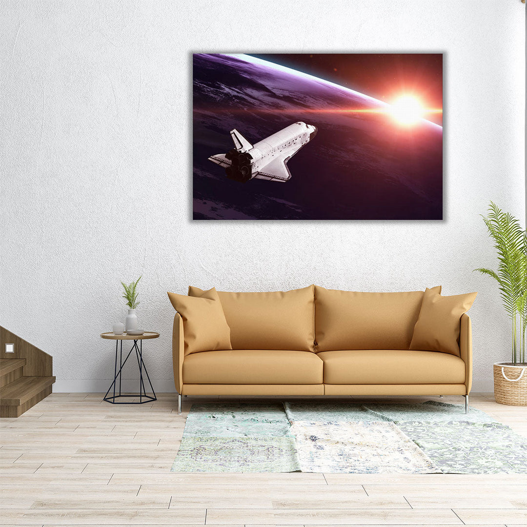 Space Shuttle Taking off On a Mission - Canvas Print Wall Art