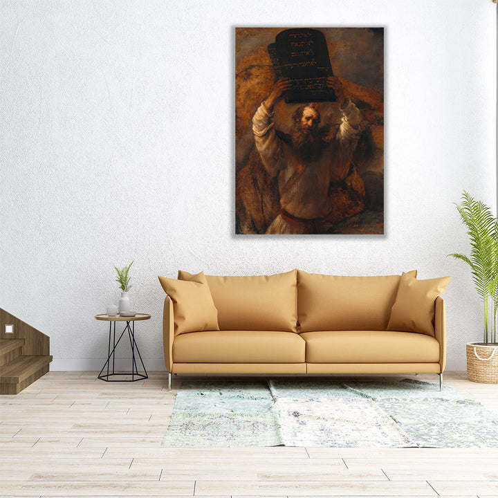 Moses Smashing the Tablets of the Law, 1659 - Canvas Print Wall Art