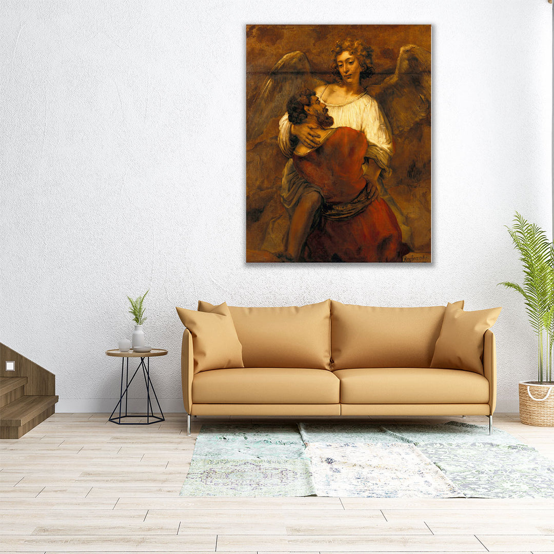 Jacob Wrestling with the Angel, 1659 - Canvas Print Wall Art