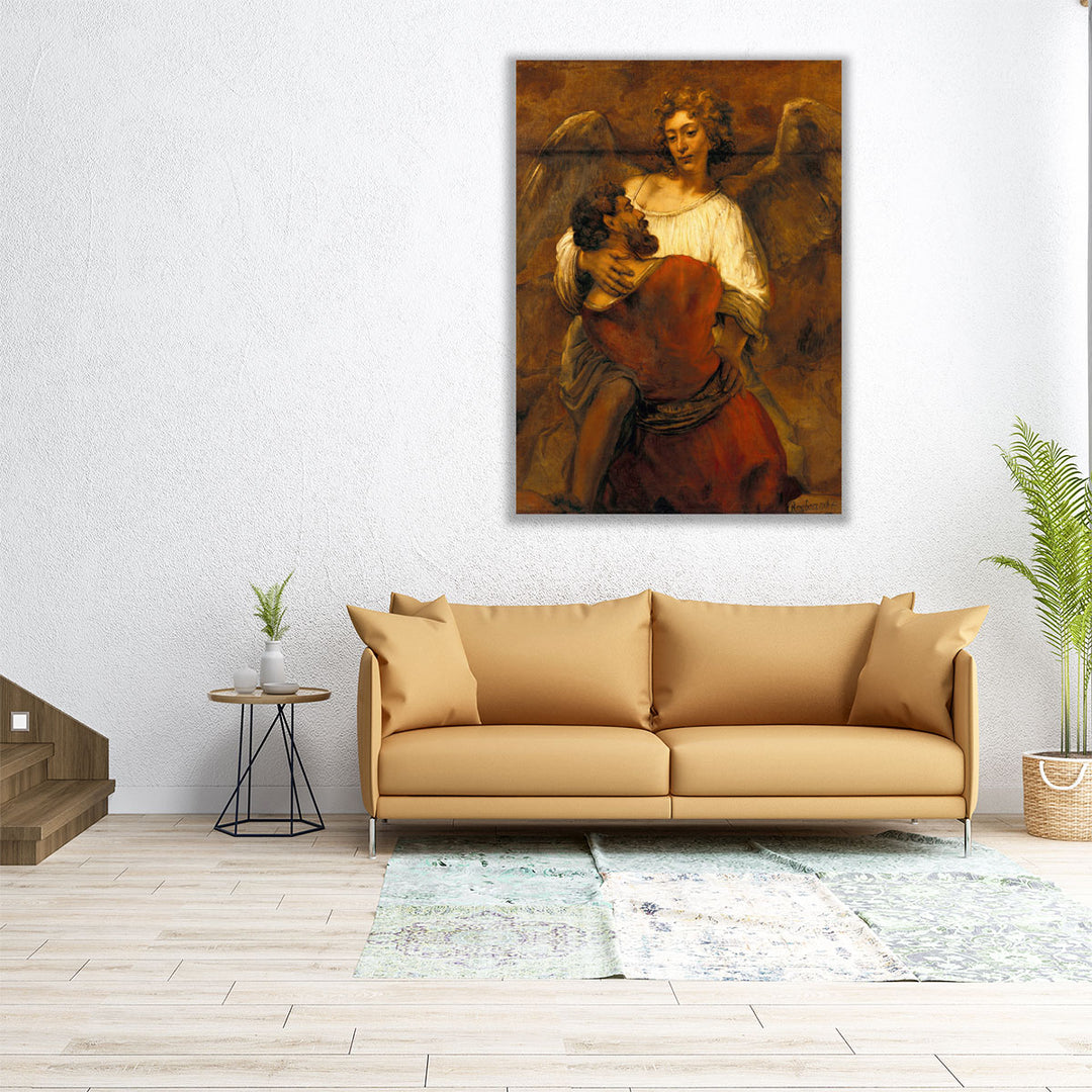 Jacob Wrestling with the Angel, 1659 - Canvas Print Wall Art