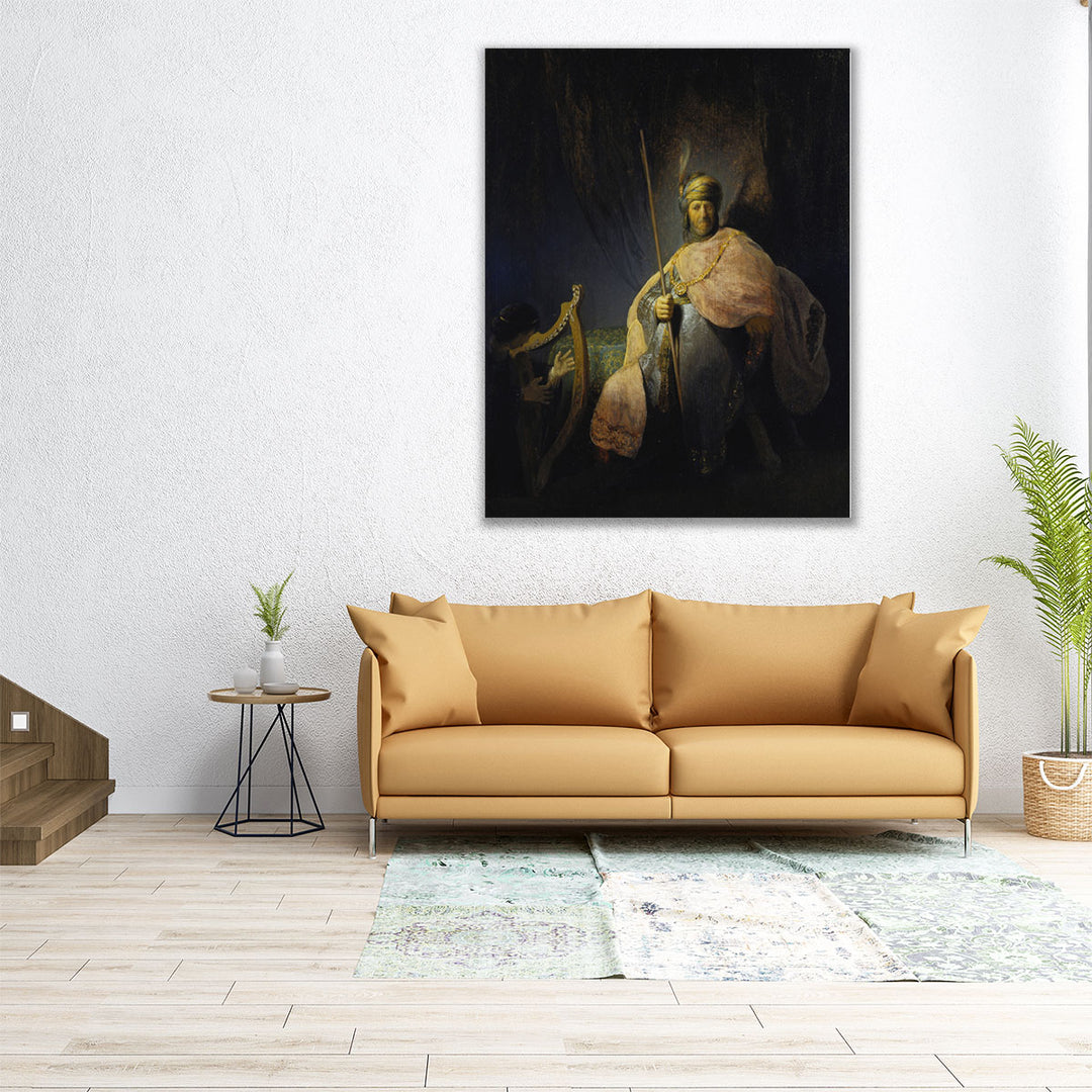David Playing the Harp in front of Saul, 1630 - 1631 - Canvas Print Wall Art
