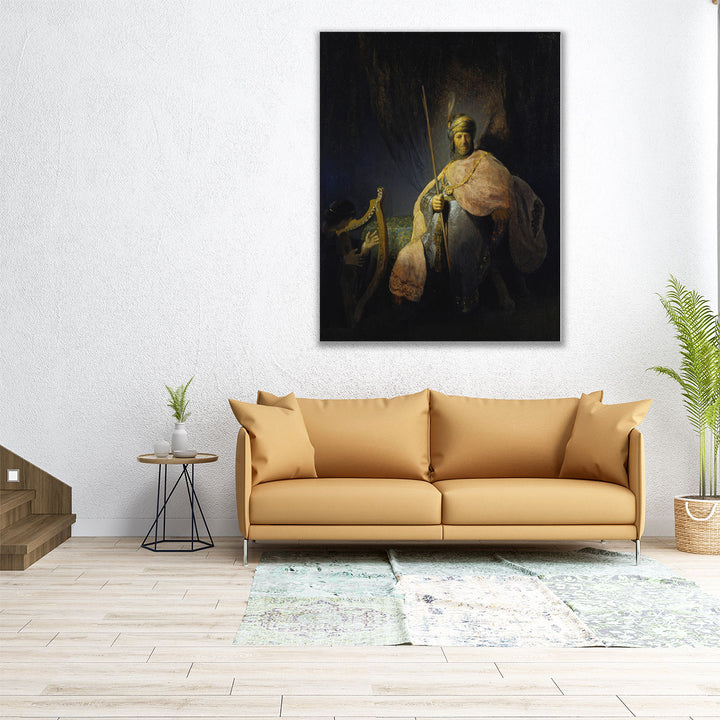 David Playing the Harp in front of Saul, 1630 - 1631 - Canvas Print Wall Art