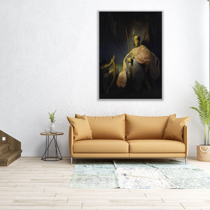 David Playing the Harp in front of Saul, 1630-1631 - Canvas Print Wall Art