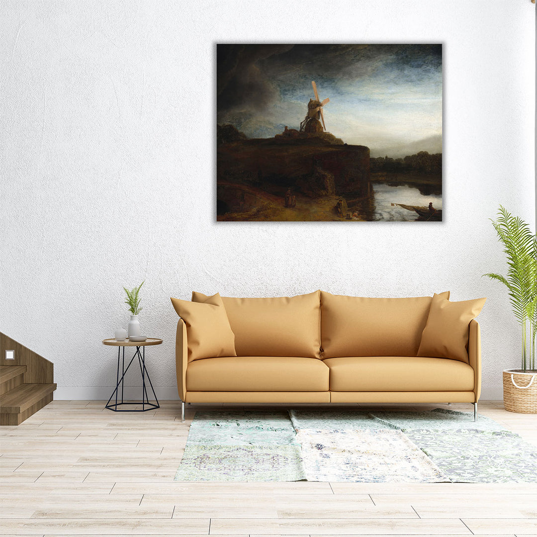 20×16 inch wrapped canvas riverbank scene
