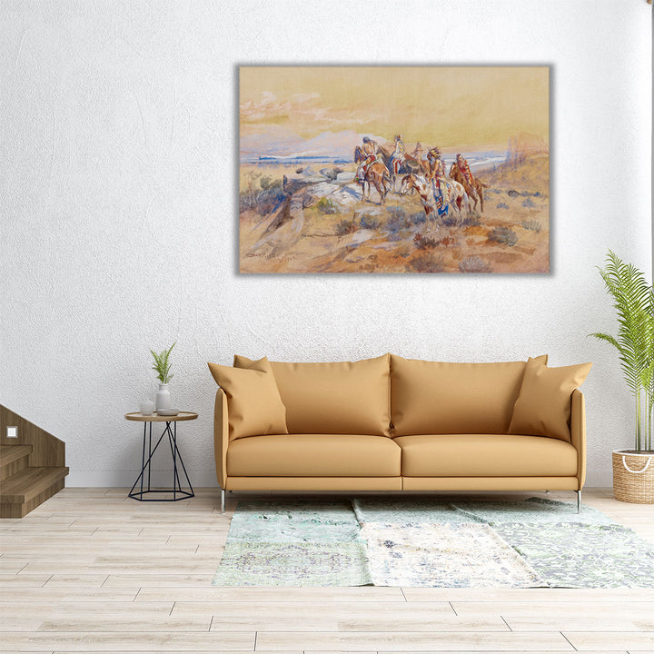 Watching The Iron Horse, 1902 - Canvas Print Wall Art