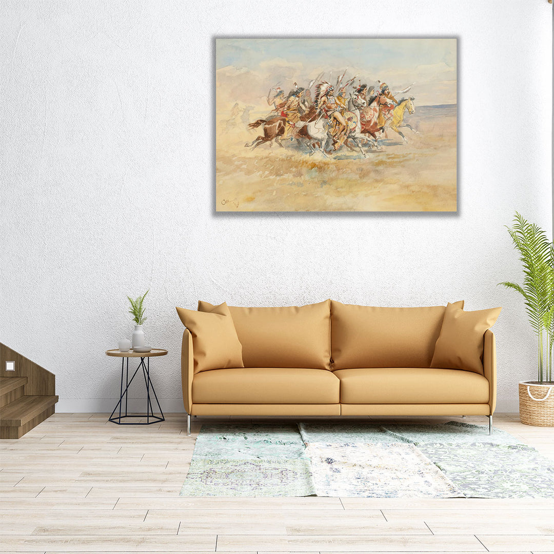 Blackfeet War Party, 1896 - Canvas Print Wall Art