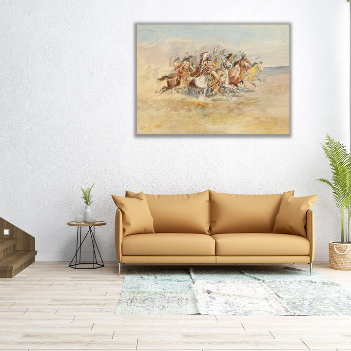 Blackfeet War Party, 1896 - Canvas Print Wall Art