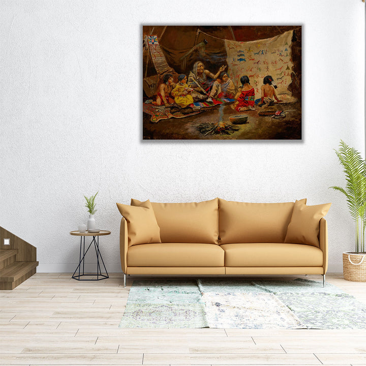 The Kindergarten, The Story Teller - Canvas Print Wall Art