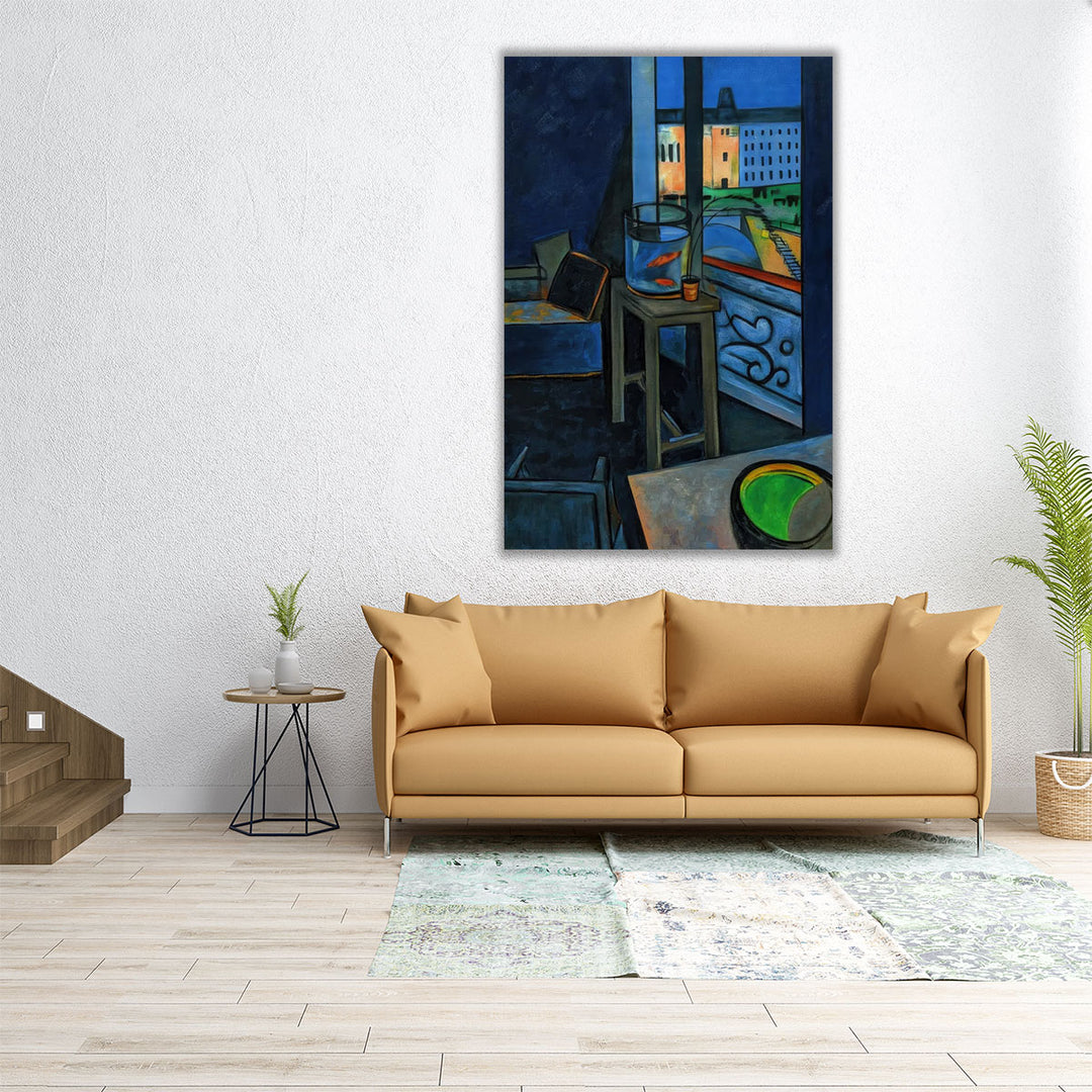 Interior with a Goldfish Bowl - Canvas Print Wall Art