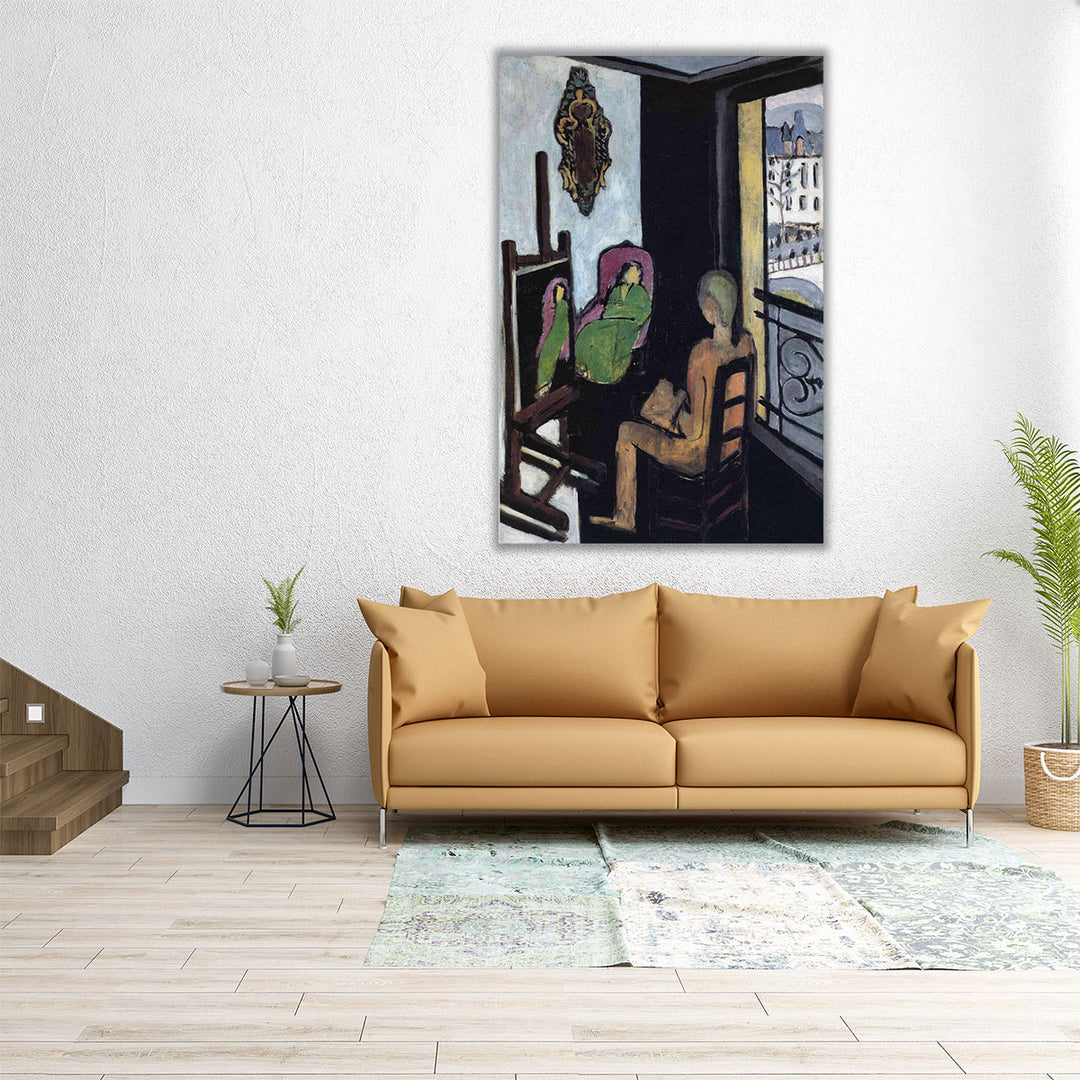 The Painter and his Model - Canvas Print Wall Art
