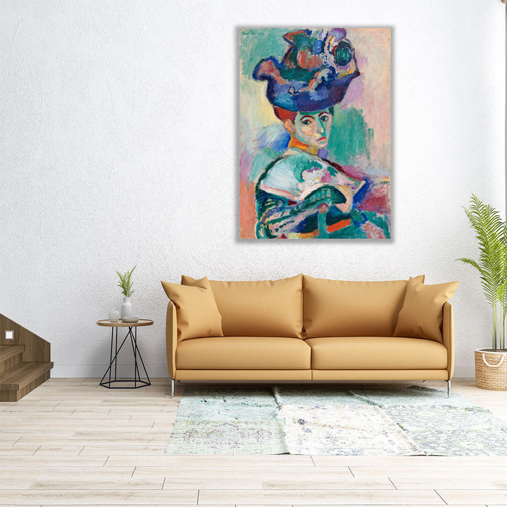 Woman with a Hat - Canvas Print Wall Art