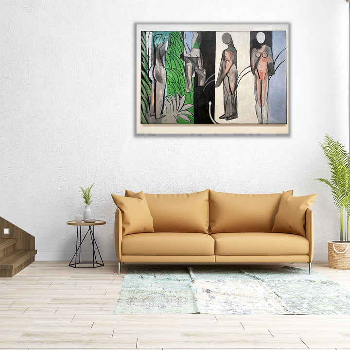 Bathers by a River - Canvas Print Wall Art