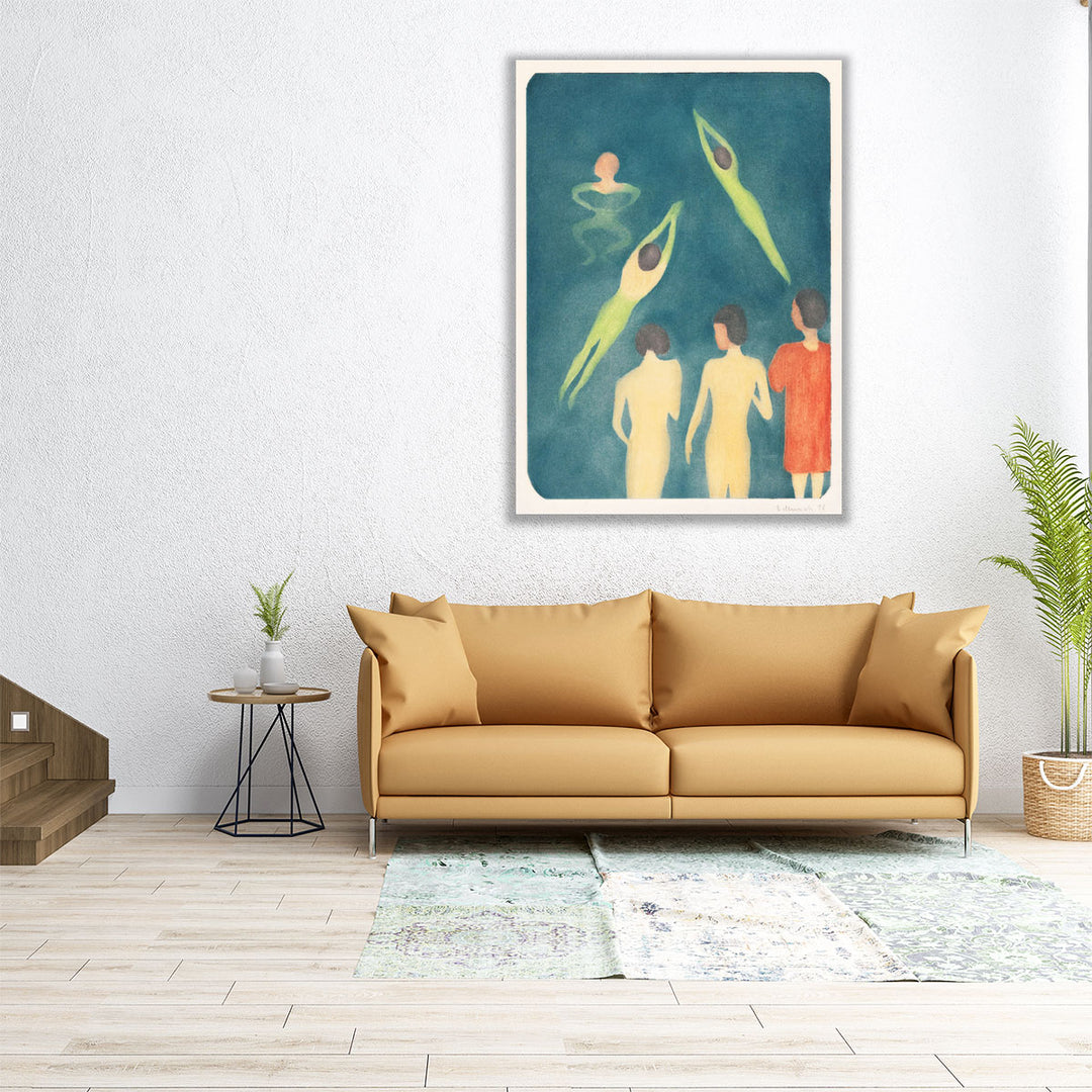 Boys Bathing, 1896 - Canvas Print Wall Art