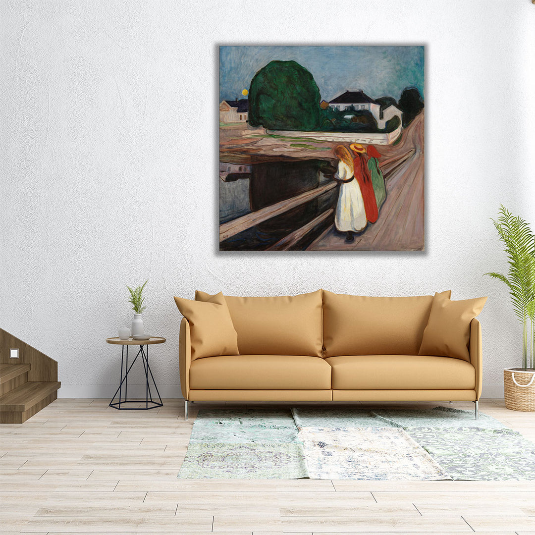 The Girls on the Bridge, 1901 - Canvas Print Wall Art