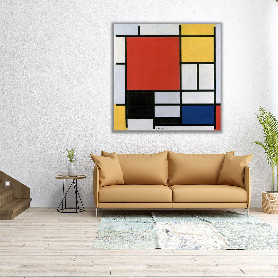 Composition with Red, Yellow, Blue, and Black, 1921 - Canvas Print Wall Art