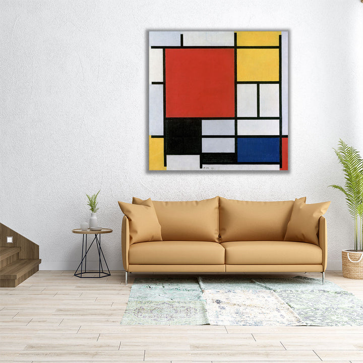 Composition with Red, Yellow, Blue, and Black, 1921 - Canvas Print Wall Art