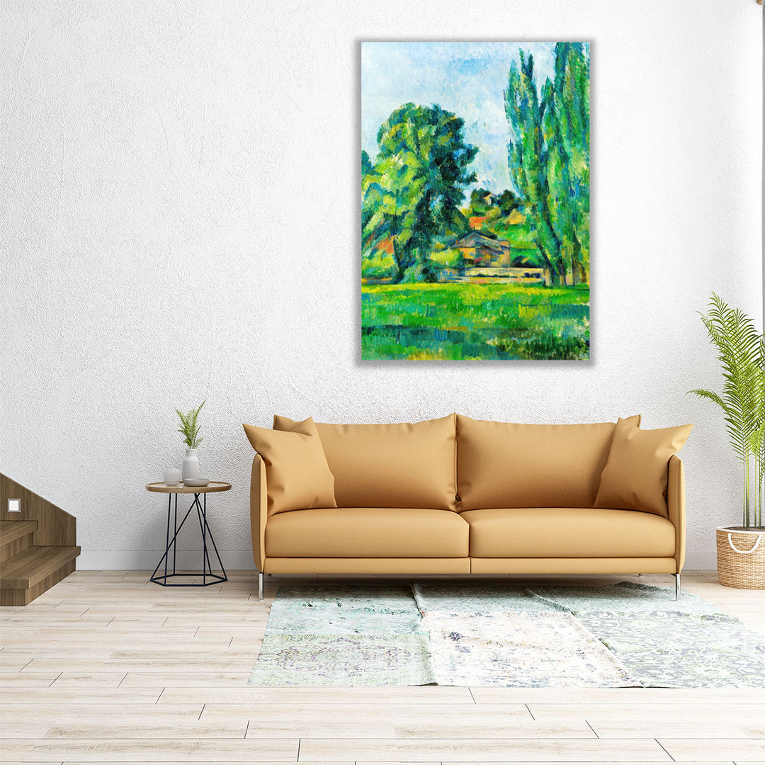 Landscape with Poplars 1885-1887 - Canvas Print Wall Art