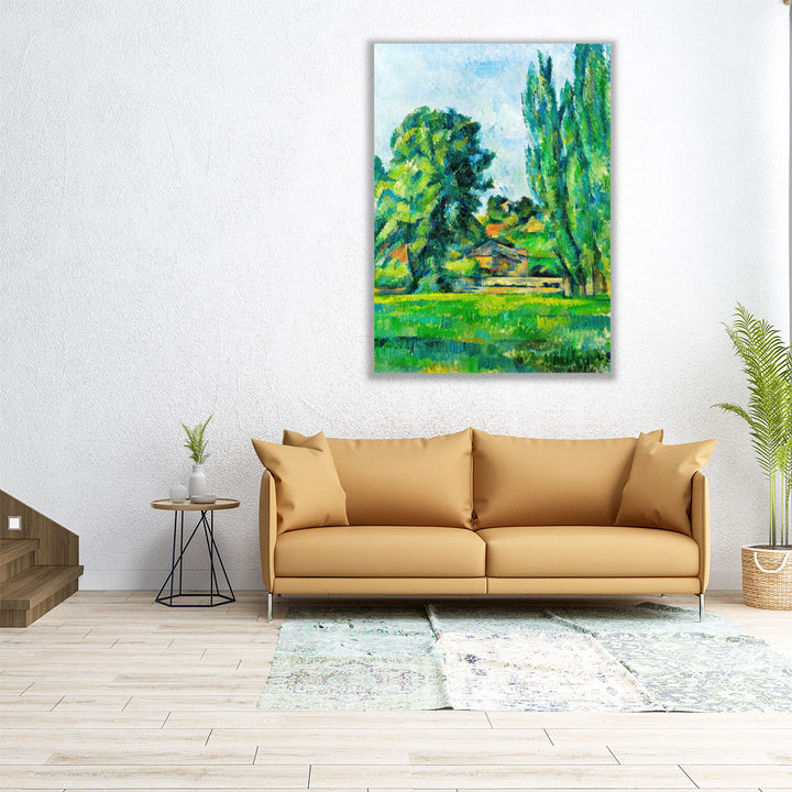 Landscape with Poplars 1885-1887 - Canvas Print Wall Art