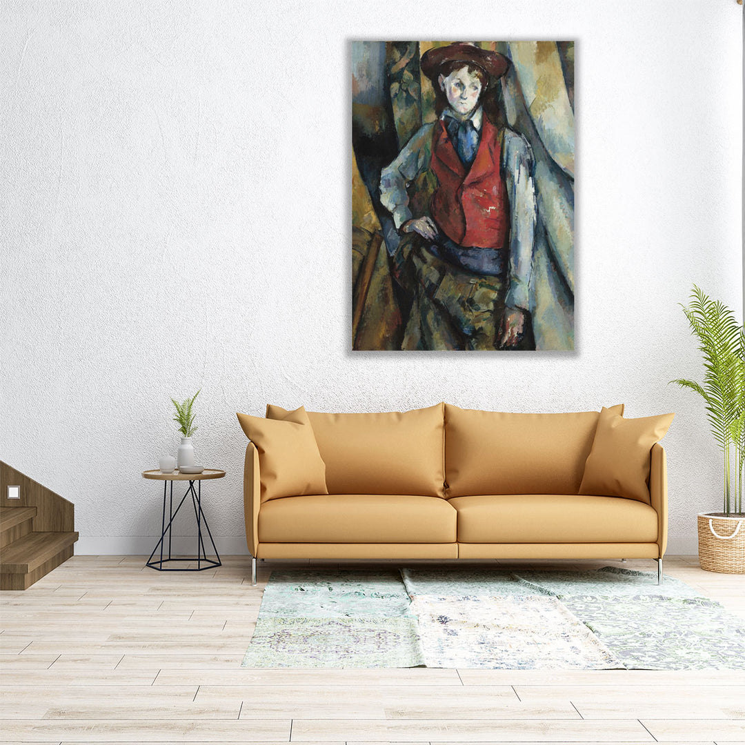 Boy in a Red Waistcoat, 1888-1890 - Canvas Print Wall Art
