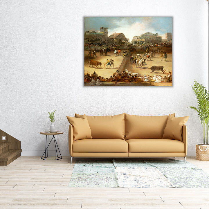 Bullfight in a Divided Ring - Canvas Print Wall Art