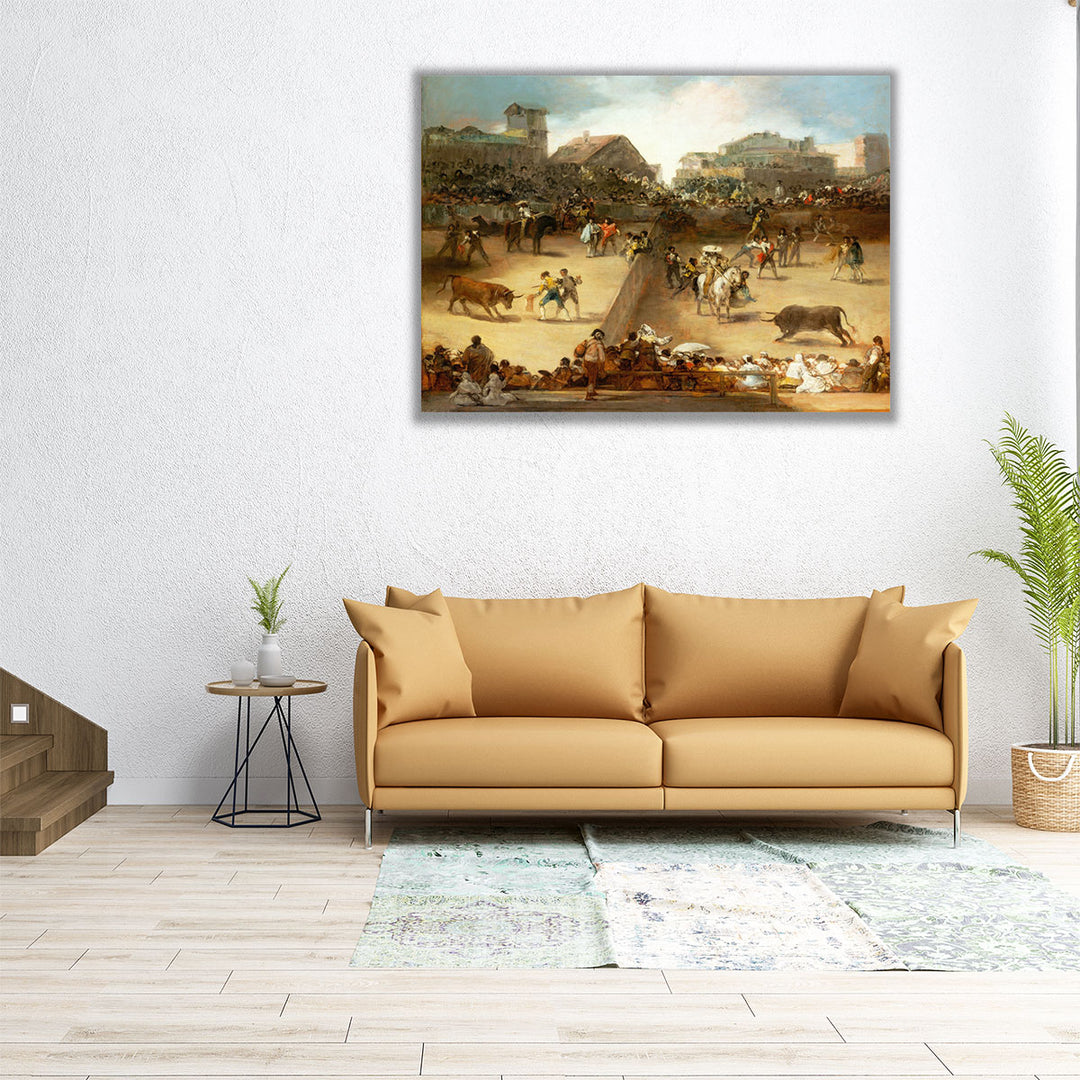 Bullfight in a Divided Ring - Canvas Print Wall Art