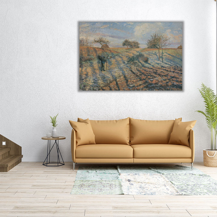 Gelee Blanche, Ancienne Route D´Ennery, Pontoise,  1873 - Canvas Print Wall Art