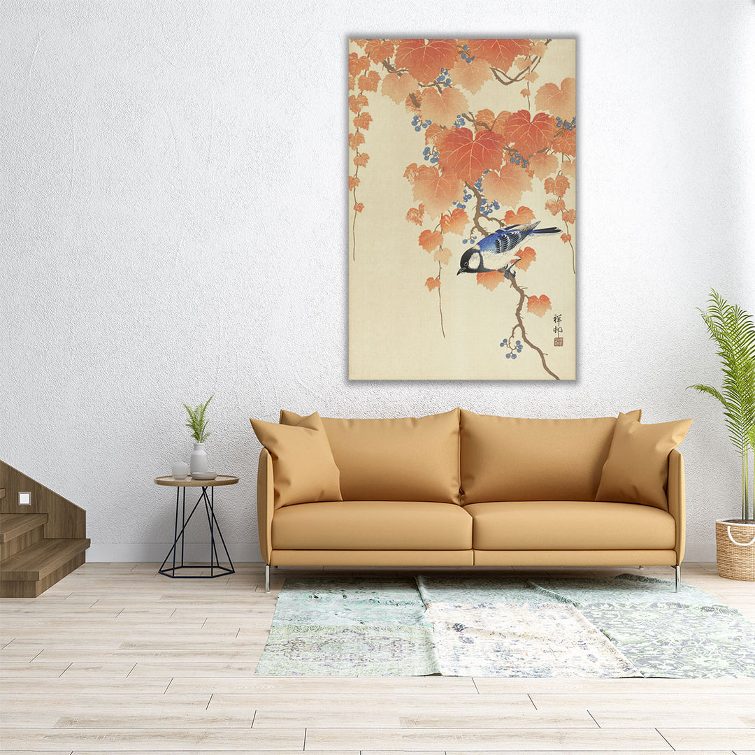 Great Tit on Paulownia Branch, 1925-1936 - Canvas Print Wall Art