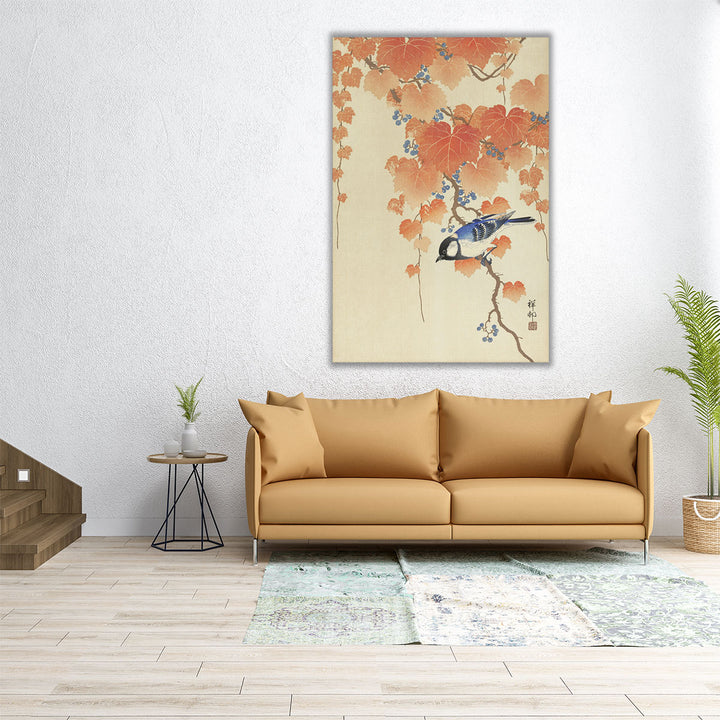 Great Tit on Paulownia Branch, 1925-1936 - Canvas Print Wall Art