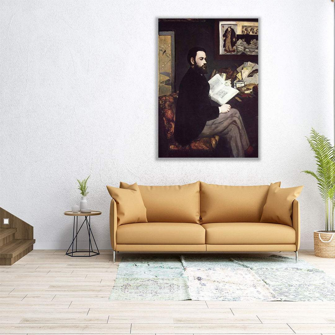 Portrait of Emile Zola, 1868 - Canvas Print Wall Art
