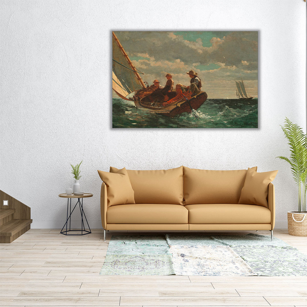 Breezing Up, A Fair Wind - Canvas Print Wall Art