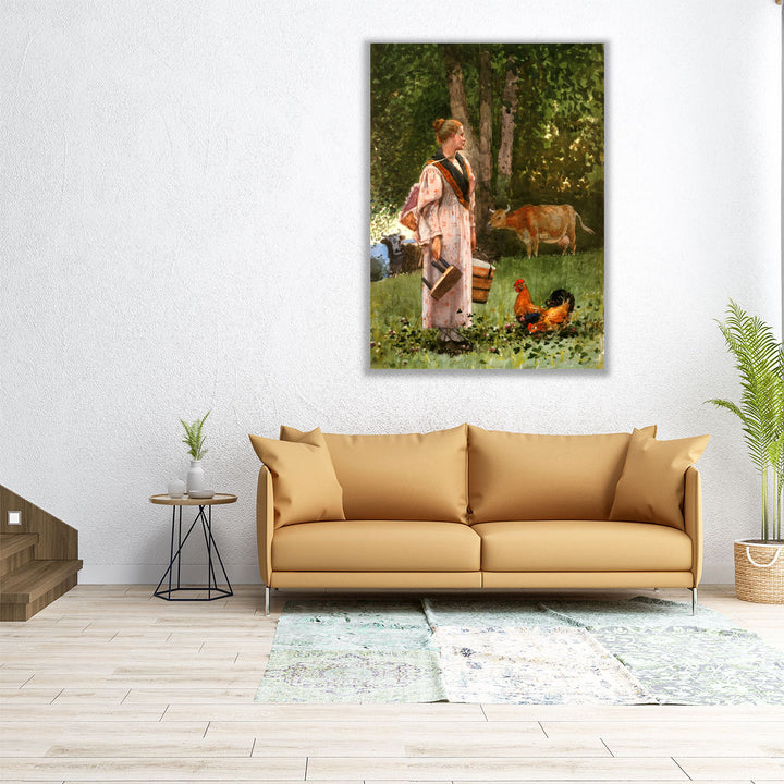 The Milk Maid - Canvas Print Wall Art