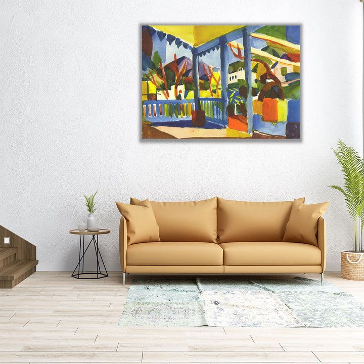 Terrace of the Country House in St. Germain - Canvas Print Wall Art