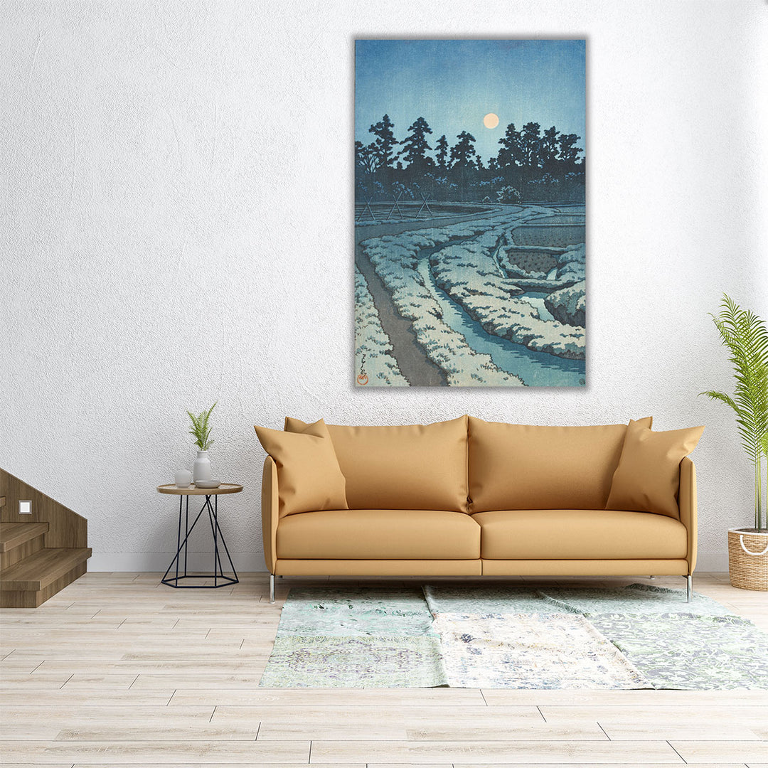 Moon at Ayashi, Miyagi Prefecture - Canvas Print Wall Art