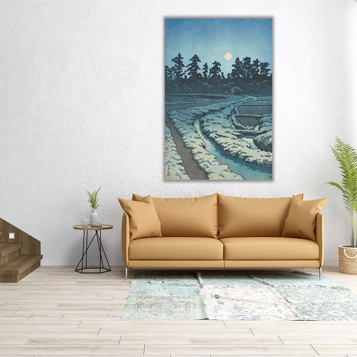Moon at Ayashi, Miyagi Prefecture - Canvas Print Wall Art