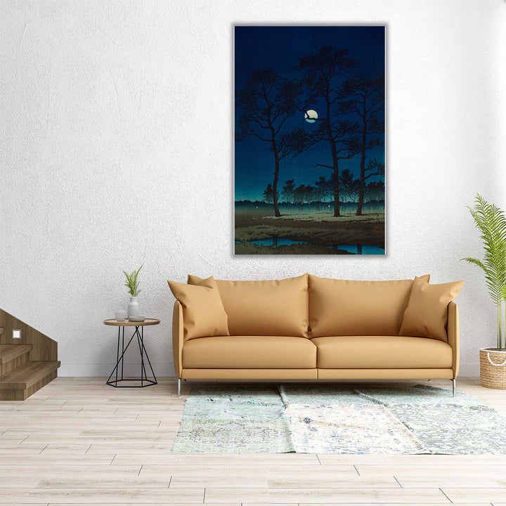Winter Moon over Toyama Plain, 1931 - Canvas Print Wall Art