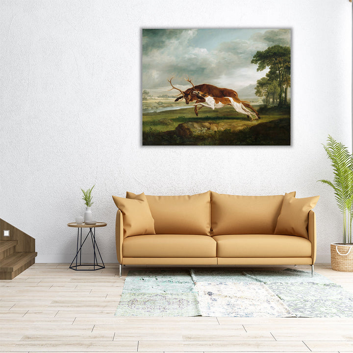 Hound Coursing a Stag, 1762 - Canvas Print Wall Art